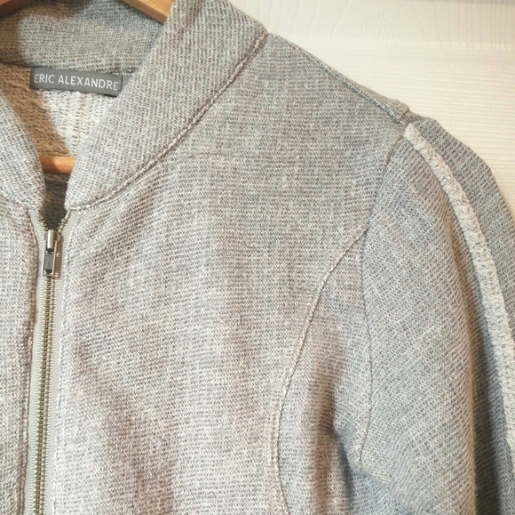 Eric Alexandre Heathered Grey Zip Up - Picture 3 of 9